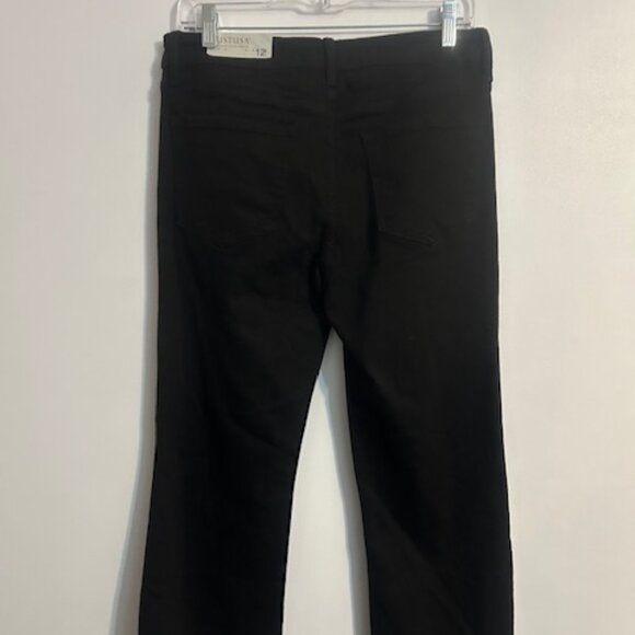Just USA Black 5 pocket cropped Flare denim jeans, size 12 - Picture 3 of 6